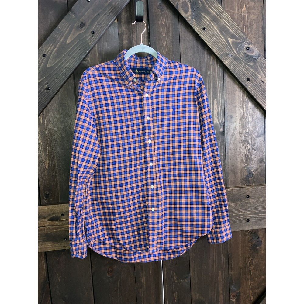 Men's Polo‎ Ralph Lauren Plaid Button-Down Shirt Size medium